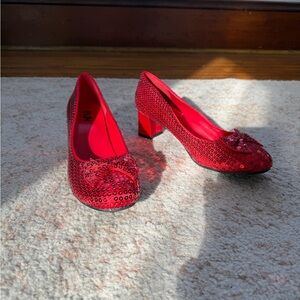 Women's Red Sequin Heels Dorthy